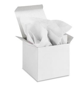 Patterned Commercial White Tissue Paper For Packaging 30g Transparent